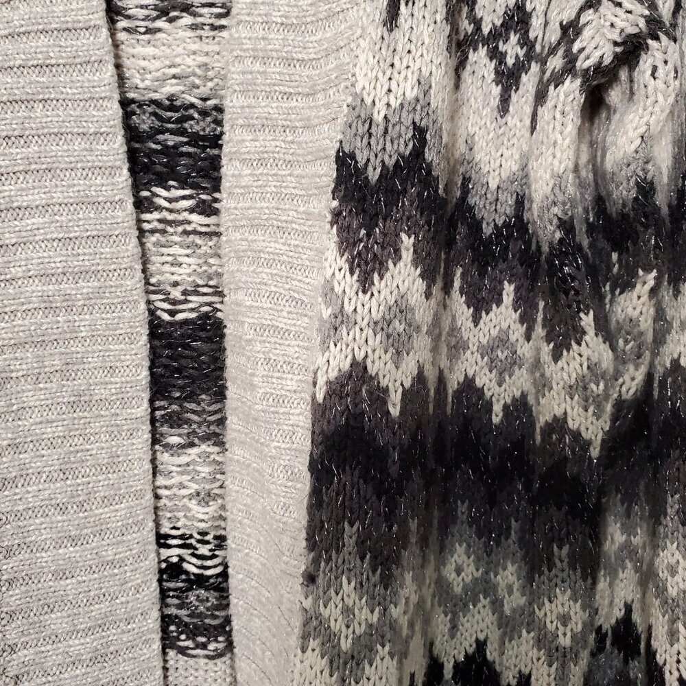 Sonoma Life + Style Women's Long Patterned Cardigan Sweater w. Pockets Size LG - Picture 2 of 8